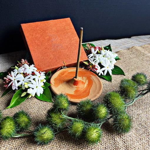 Terracotta Incense Holder - Lokta Paper Box